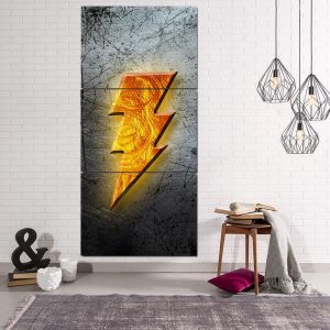 DC Comics Captain Marvel Shazam! Logo 3pc Wall Art Canvas Print