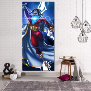 DC Comics Flying Captain Marvel Shazam Vertical 3pc Canvas Print