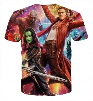 Guardians of the Galaxy Star-Lord Gamora Perfect Team Cool T-shirt - Superheroes Gears