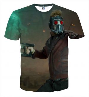 Guardians of the Galaxy Star-Lord Fighting Scene Dope T-shirt - Superheroes Gears