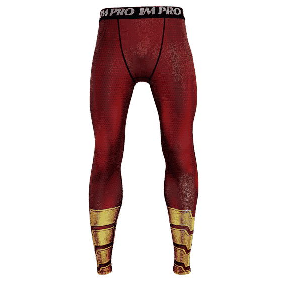 DC Comics Shazam Red Men Cosplay Fitness Leggings Yoga Pants