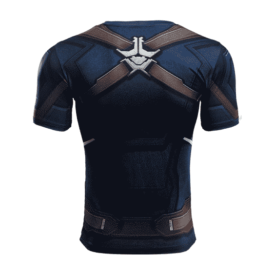 Marvel Captain America Short Sleeve Cosplay Compression Shirt