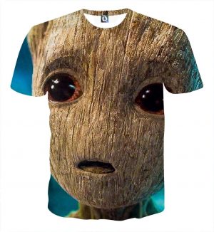 Guardians of the Galaxy Emotional Cute Baby Groot 3D Print T-shirt - Superheroes Gears
