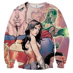 Justice League Superman Aquaman Dope Stare 3D Printed Sweatshirt - Superheroes Gears