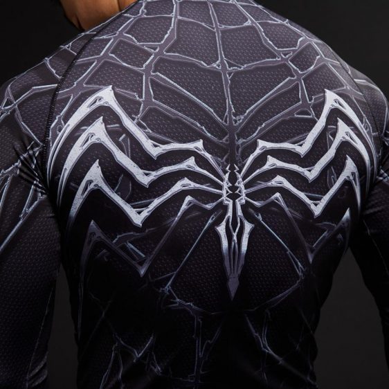 Marvel Venom Suit Long Sleeves Cosplay Compression 3D Shirt