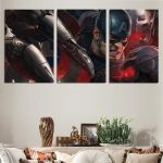 Avengers Age Of Ultron Mad Captain America 3pcs Canvas Print