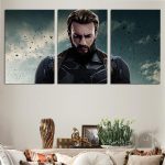 Avengers III Steve Rogers Captain America 3pcs Canvas Print
