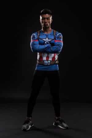 Captain America Civil War Long Sleeves Compression Training T-shirt - Superheroes Gears