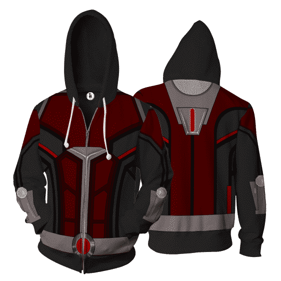 Cool Ant-Man Superhero Armor Suit Full Print Zip Up Hoodie
