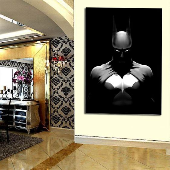 DC Batman Lurking In The Shadows Cool Black Suit 1pc Canvas