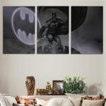 DC Comics Batman Logo Bat-Signal 3pcs Wall Art Canvas Print