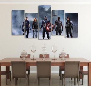 Marvel Captain America Civil War Character 5pcs Canvas Print
