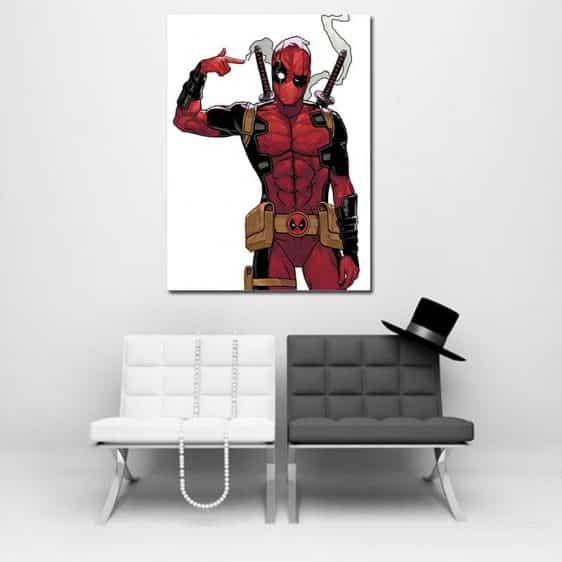 Marvel Comics Deadpool Shot In The Head Pose 1pc Canvas Art