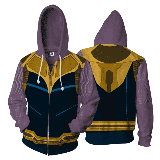 Marvel Powerful Thanos The Mad Titan Armor Zip Up Hoodie
