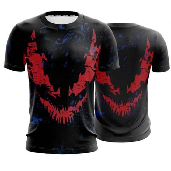 Marvel Scary Venom Symbiote Red Shadow Face Black T-Shirt