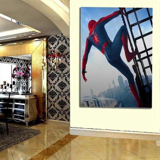 Marvel Spider-Man Back View Design 1pc Wall Art Canvas Print