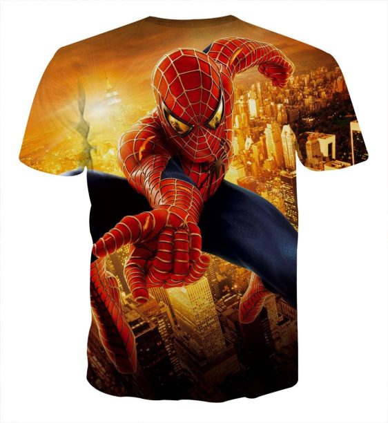 Quick Spider-Man In The City Design Full Print T-Shirt