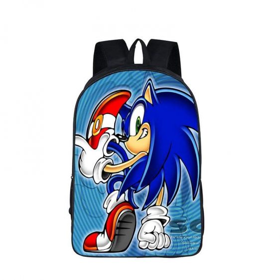 Sonic The Hedgehog Cool Back Pose Blue Backpack Bag