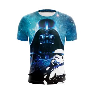 Star Wars Darth Vader & Stormtrooper Design Blue T-Shirt