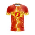 Stunning The Flash Yellow Lightning Logo Red-Orange T-Shirt