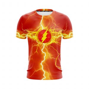 Stunning The Flash Yellow Lightning Logo Red-Orange T-Shirt