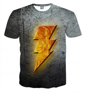 The Remarkable Captain Marvel Shazam Lightning Logo T-Shirt