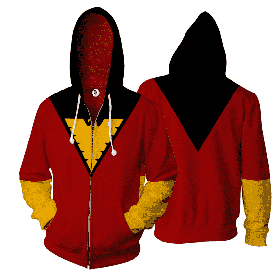 X-Men Dark Phoenix Superhero Red Suit Uniform Zip Up Hoodie