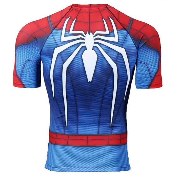 Insomniac Spider-man Costume Short Sleeves Compression Shirt