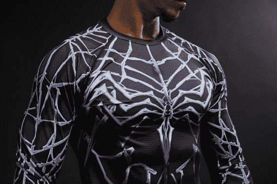 Marvel Venom Suit Long Sleeves Compression Cosplay 3D Shirt