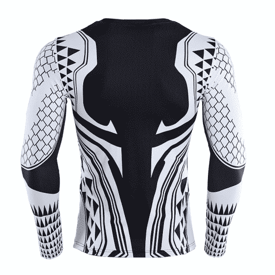 DC Aquaman Black Long Sleeves Cosplay Compression 3D T-Shirt