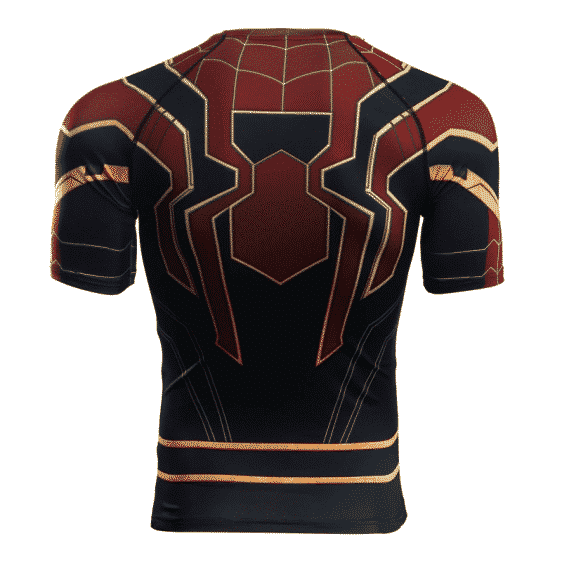 Spider-Man Infinity War Costume Short Sleeve Compression Shirt