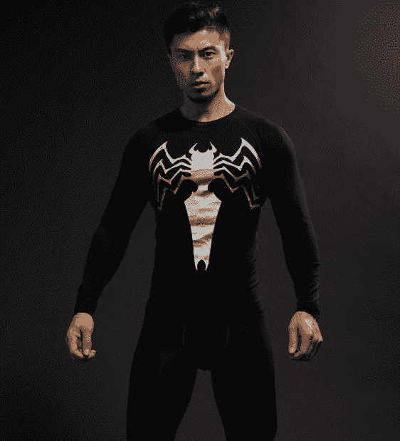 Marvel Venom Black Long Sleeve Fitness Compression 3D Shirt
