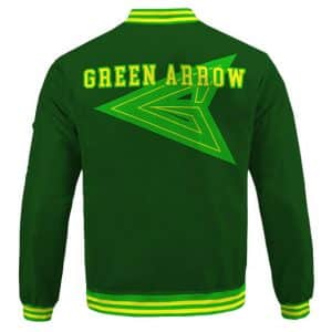 Vigilante Green Arrow Oliver Queen Logo Dope Green Varsity Jacket