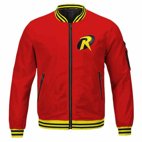 Teen Titans Go! Robin Logo Classic Colors Theme Letterman Jacket