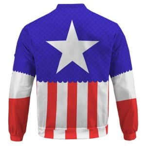 Captain America Steve Rogers Classic Suit Cosplay Bomber Jacket