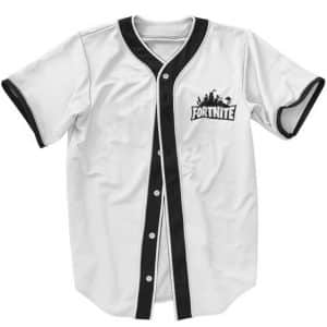 Awesome Fortnite Logo Minimalistic White Baseball Uniform