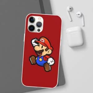 Classic Jumping Super Mario Red iPhone 12 Fitted Cover