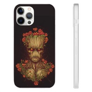 Full Grown Groot Flora Colossus Black iPhone 12 Fitted Case