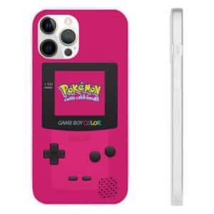 Game Boy Pokemon Neon Pink Vibrant iPhone 12 Fitted Case