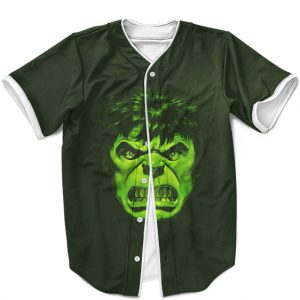Marvel Bruce Banners The Hulk Badass Green Baseball Jersey