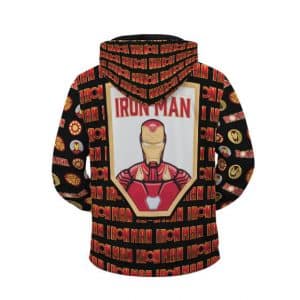 The Invincible Iron Man Tony Stark Awesome Pattern Zip Up Hoodie