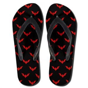 Awesome Batman Beyond Logo Pattern Art Black Thong Sandals