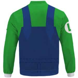 Amazing Nintendo Luigi Costume Cosplay Green Bomber Jacket