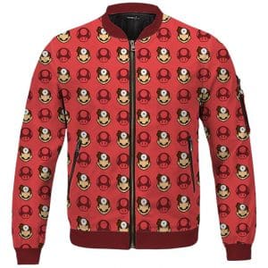 Awesome Doctor Mario Pattern Cool Red Letterman Jacket