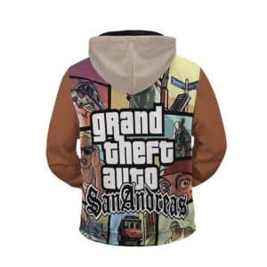 Grand Theft Auto San Andreas Iconic Artwork Zip Up Hoodie