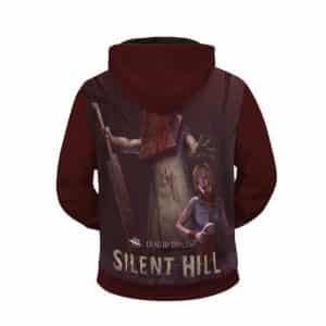 Silent Hill The Fearsome Pyramid Head Maroon Zip Up Hoodie