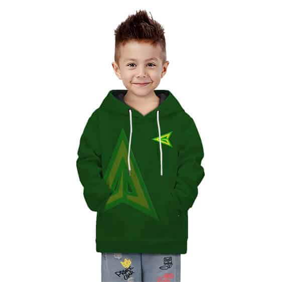 Vigilante Green Arrow Oliver Queen Logo Dope Kids Hoodie